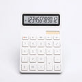 12-Digit Solar Calculator Dual Power (Solar + Coin Battery) — Portable Desktop Calculator for Office, School & Home