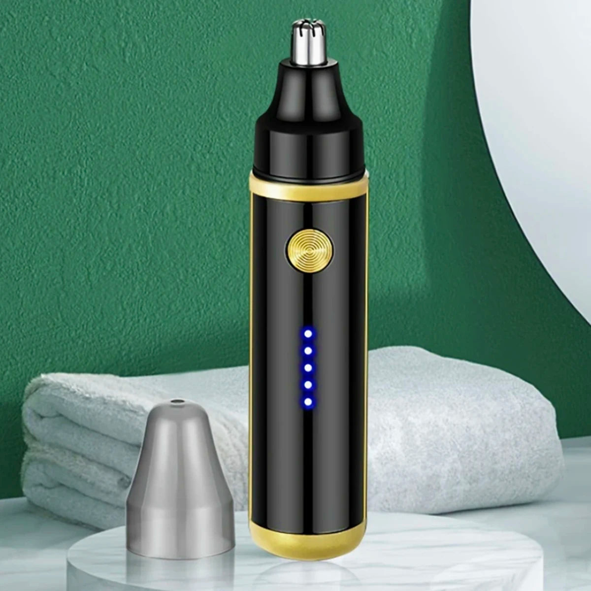 Rechargeable Electric Nose Hair Trimmer - Washable Automatic Painless Unisex Groomer