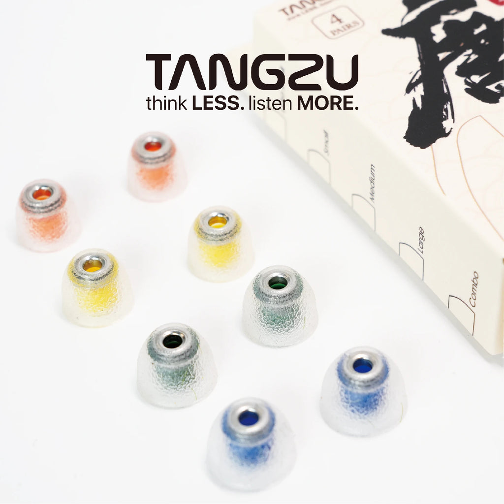 Liquid Silicone Hybrid Ear Tips with Venturi Stainless Steel Nozzle – Color-Coded XS/S/M/L