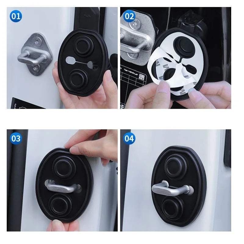 Car Door Silicone Shockproof Pads - 2/4 Pack Door Closing Mute Shock Absorber Cushions