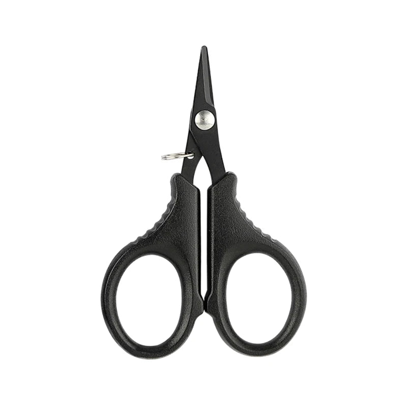 Stainless Steel Fishing Scissors Keychain – Blunt Tip Serrated Blade, 9.5 x 6.27 cm (3.74 x 2.47 in)