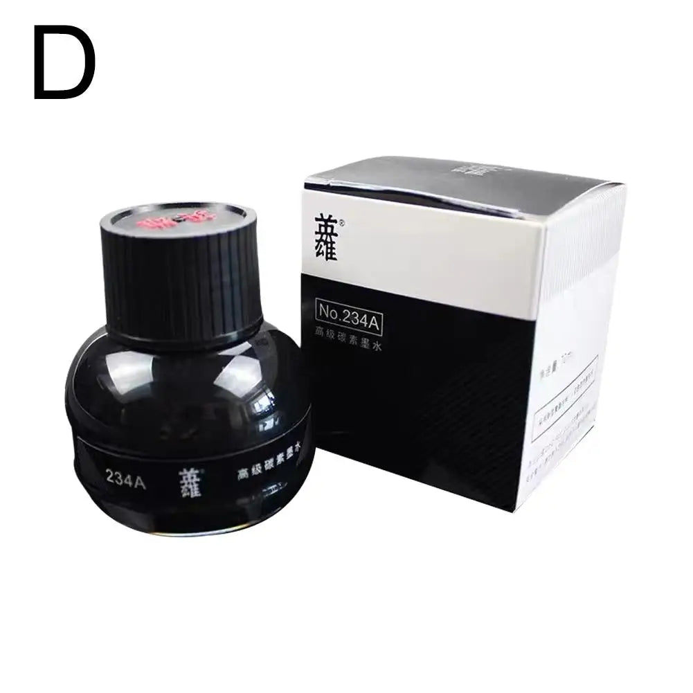 70ml (2.37 fl oz) Fountain Pen Ink Bottle - Black Ink for Calligraphy, Refilling & Smooth Writing