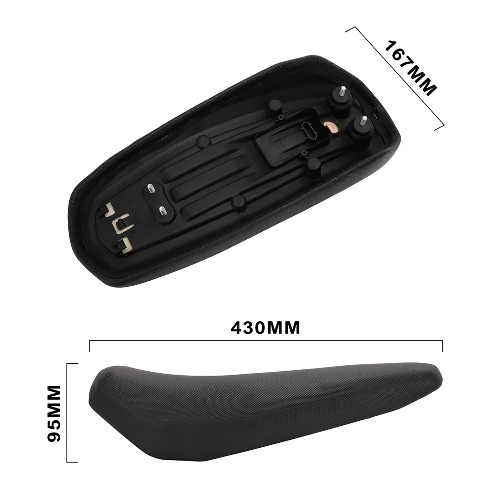 Waterproof Leather Seat Cushion for Electric Dirt Bikes – 6mm Thick Durable Motorcycle Saddle for e-Bikes & Off‑Road Bikes