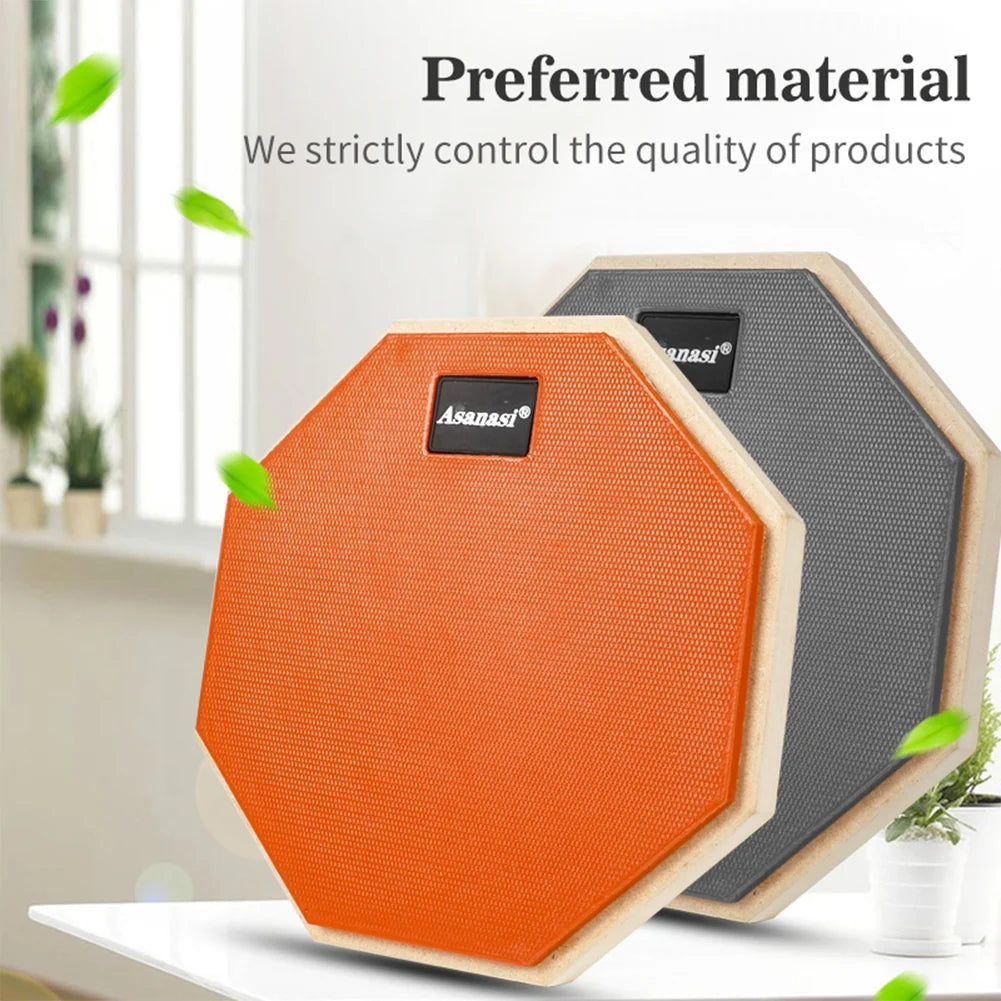 8-Inch (20 cm) Practice Drum Pad Set with Adjustable Stand Drum Sticks Carrying Bag Silent Snare Pad for Beginners