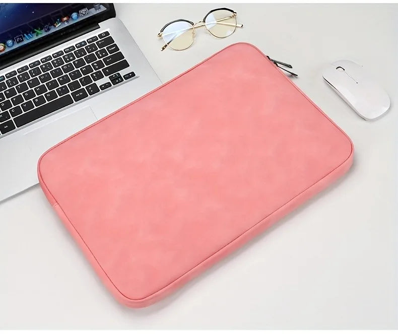 PU Leather Laptop Sleeve – Slim Protective Case for 11-inch/13-inch/14-inch/15-inch Laptops (28/33/36/38 cm)