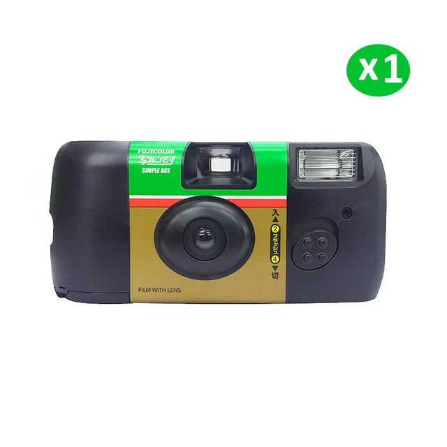 1-5 Pack Disposable 35mm Film Camera ISO 400, Single-Use with Built-In Flash, 27 Exposures