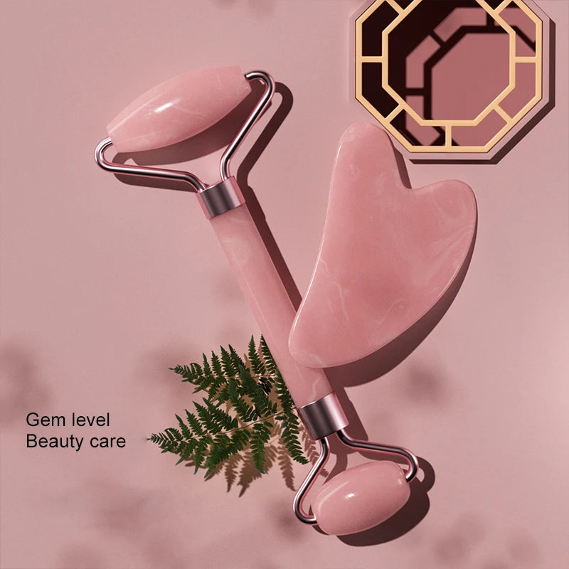 Resin Facial Massage Roller & Gua Sha Scraping Board – Face, Neck & Eye Skincare Tool