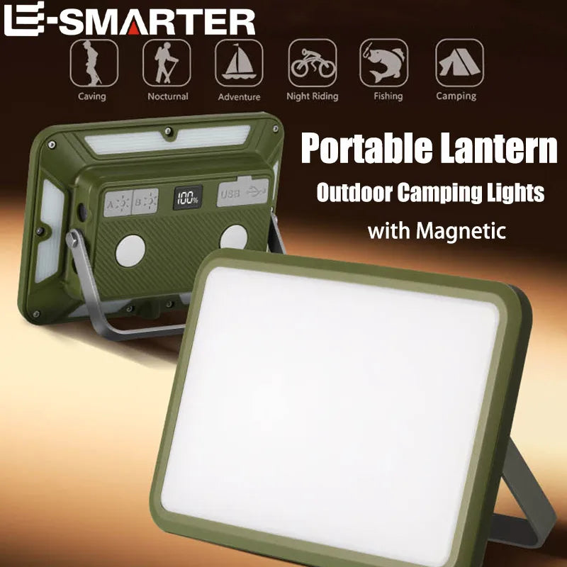 Rechargeable Magnetic LED Work Light – 1100 lm Portable Camping Lamp, Emergency Torch with 4000mAh USB-C Battery