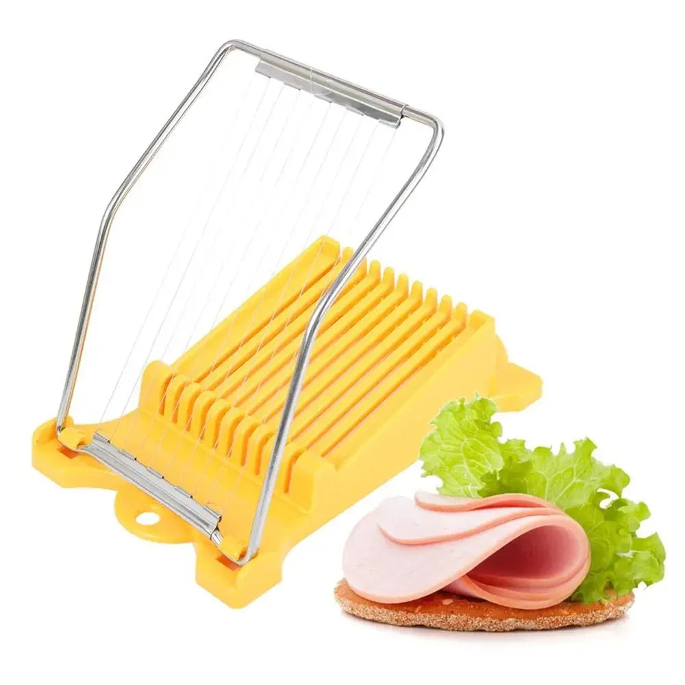 Multi-Function Stainless Steel Egg & Luncheon Meat Slicer, Banana Cheese Strawberry Cutter Kitchen Gadget