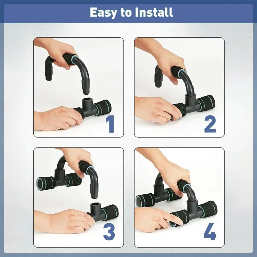 H-Shape Push-Up Bars with Foam Grip – Ergonomic Home Gym Push-Up Handles for Wrist Support