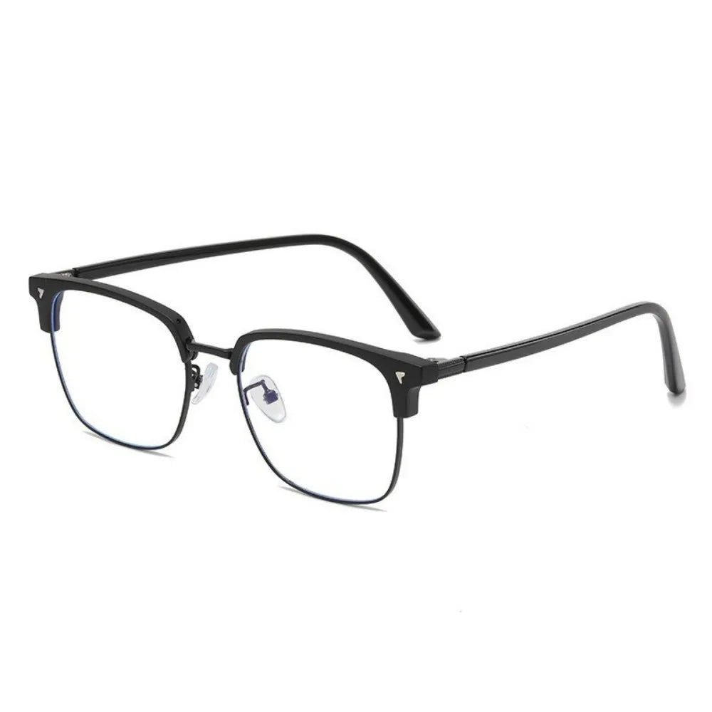 Photochromic Blue Light Blocking Computer Glasses – Square Metal Frame, Unisex, Replaceable Lenses