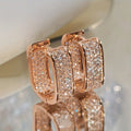 Paved CZ Hoop Earrings for Women - Gold & Silver Cubic Zirconia Hoops