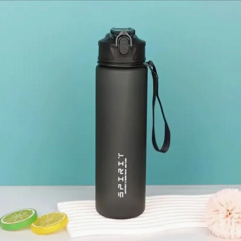 750–800ml Time-Tracking Sports Water Bottle with Straw, Leak-Proof Locking Flip Lid & Carry Strap (25–27 fl oz)