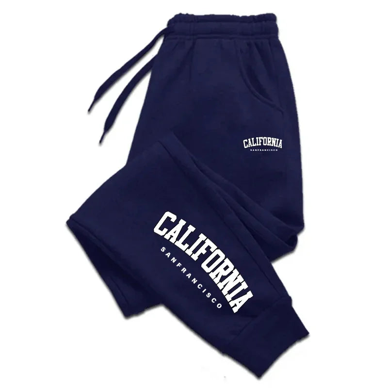 Men's Jogging Sweatpants – Casual Full-Length Sports Pants with Drawstring
