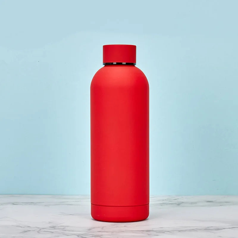Personalized 500ml (17oz) Insulated Stainless Steel Water Bottle – Leakproof Screw Lid Travel Thermos | Custom Logo Gift for Weddings & Groomsmen