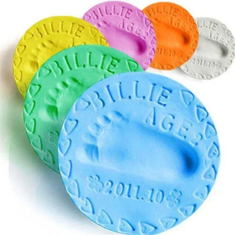 Baby Footprint Clay Kit Air-Dry 3D Hand & Footprint Keepsake DIY Non-Toxic Souvenir