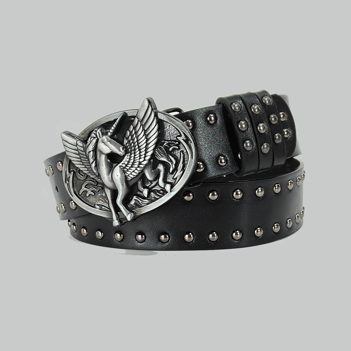 Bohemian Cross Gothic Waist Belt Unisex Adjustable PU Waistband for Jeans 3.8 cm (1.5 in) Wide
