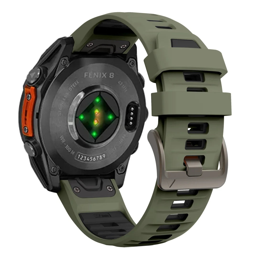 Silicone Sport Watch Band 22mm & 26mm – Breathable Replacement for 47mm and 51mm Smartwatches
