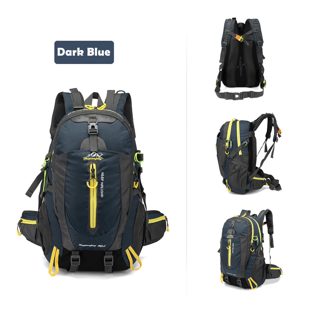 40L Water-Resistant Travel Backpack - Lightweight Hiking & Camping Daypack for Men and Women