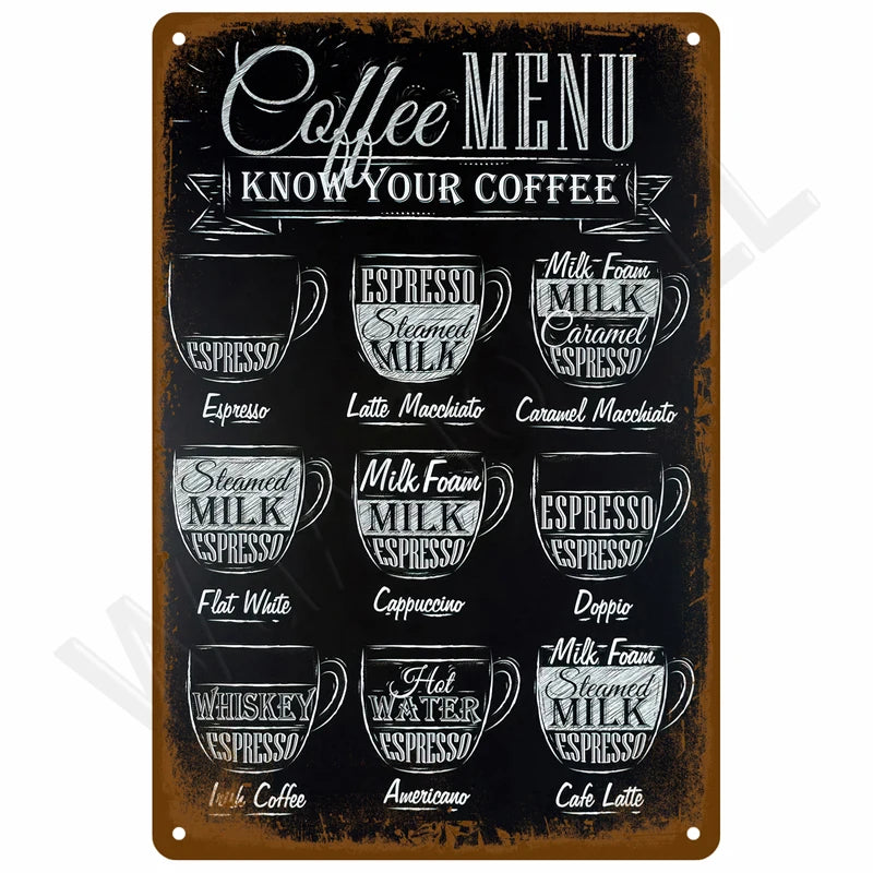 Retro Metal Wall Sign 20 x 30 cm (7.8 x 11.8 in) Vintage Tin Bedroom Wall Art