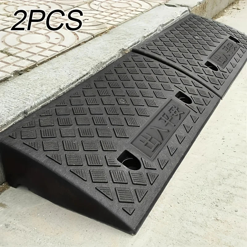 2-Pack Portable Non-Slip Threshold Ramp for Driveway, Porch & RV — Wheelchair and Pet Access