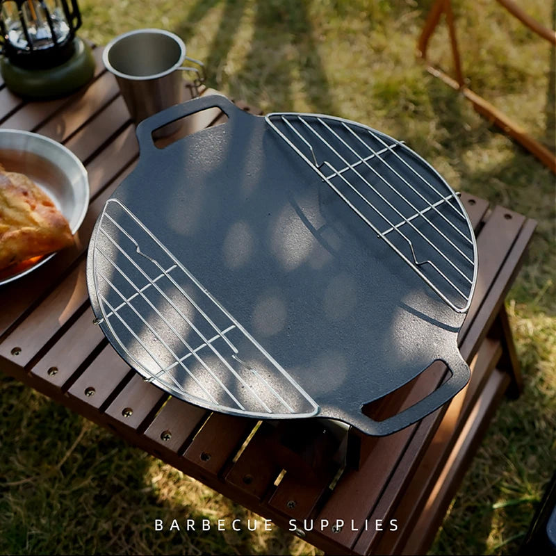 Stainless Steel Camping BBQ Grill Rack – 26 x 8.5 x 2 cm (10.2 x 3.3 x 0.8 in) Drip, Cooling & Anti-Scorch Rack