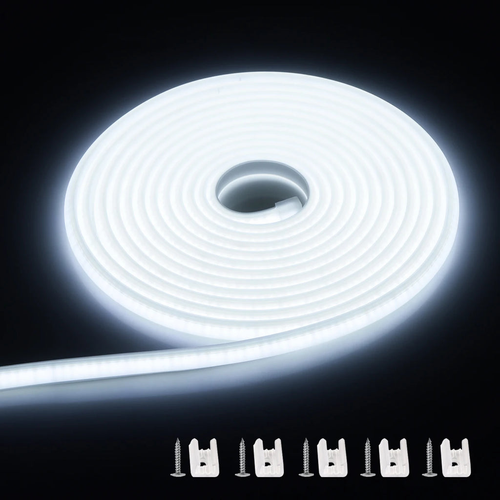 COB LED Strip Light 320 LEDs/m Super Bright RA90 IP67 Waterproof Flexible Tape Light 220V/110V with EU & US Plug, 1–35 m (3.3–115 ft)
