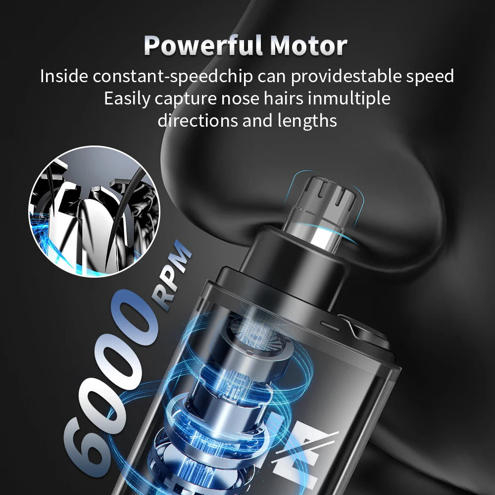 Portable Electric Nose & Ear Hair Trimmer for Men, Rechargeable Mini Pocket Eyebrow Clipper - Painless Grooming