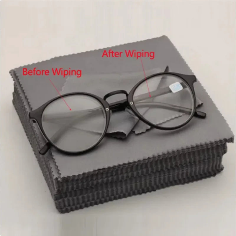 20-Pack Black Microfiber Cleaning Cloths for Sunglasses & Eyeglasses – 13 x 13 cm (5.1 x 5.1 in) Lens Cleaning Cloths