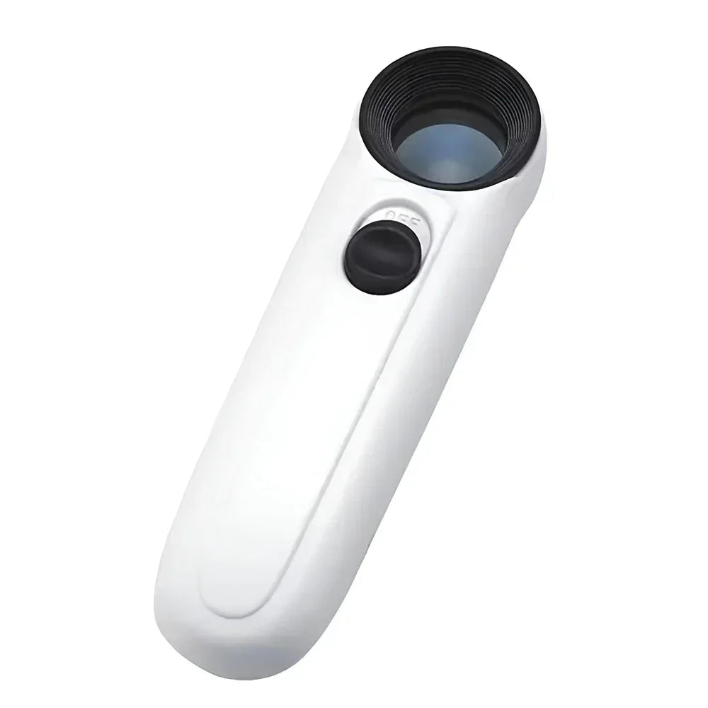 40X Handheld Magnifying Glass with 2 LED Lights for Jewelry Stamps Maps Circuit Board Inspection