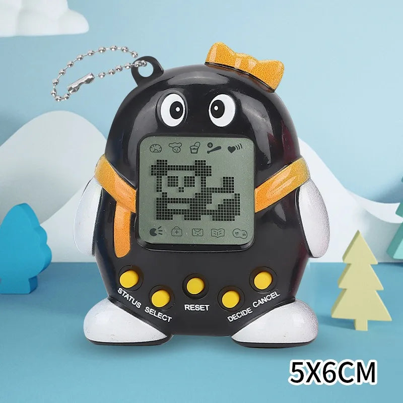 Retro Virtual Pet Handheld Game Console – Tamagotchi-Style Electronic Pets Keychain, Multilingual