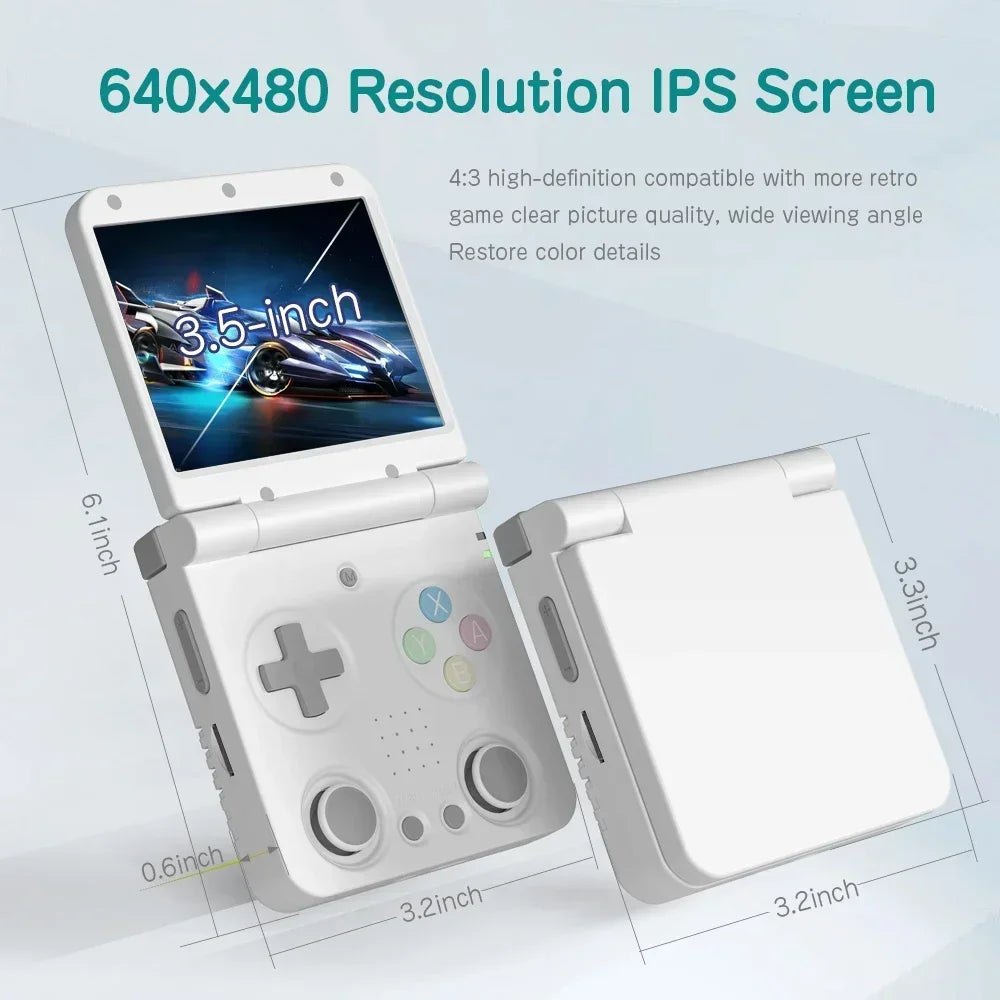 3.5-inch (8.9 cm) IPS Handheld Retro Game Console - Linux Onion OS, 5000+ Built-in Games, Mini HDMI & USB-C Portable