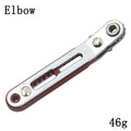 Bidirectional Ratchet Elbow Screwdriver 4.06 in (103 mm), Compact Multipurpose Handle for Flathead Phillips and Slotted Bits