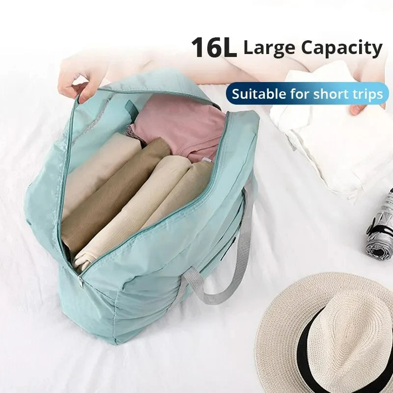 2-Pack Foldable Travel Duffel Bag Lightweight Carry-On Weekender & Gym Tote for Women and Men