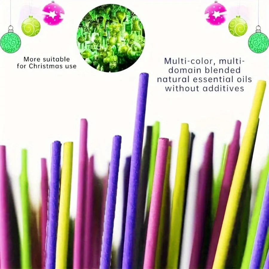 Wholesale Multi-Color Aromatherapy Incense Sticks - White Sage, Lavender, Rose, Lemongrass & Jasmine - Long-Lasting Home Fragrance