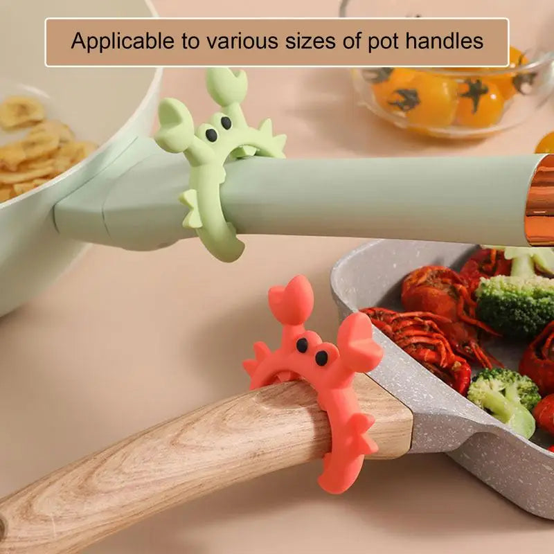 Crab Silicone Utensil Rest Clip-On Spoon, Spatula & Ladle Holder 2.6 x 2.3 in (6.6 x 5.8 cm)