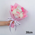 Kawaii Cat Plush Bouquet with Soap Rose Flowers — Cute Valentine's Day, Birthday & Graduation Gift