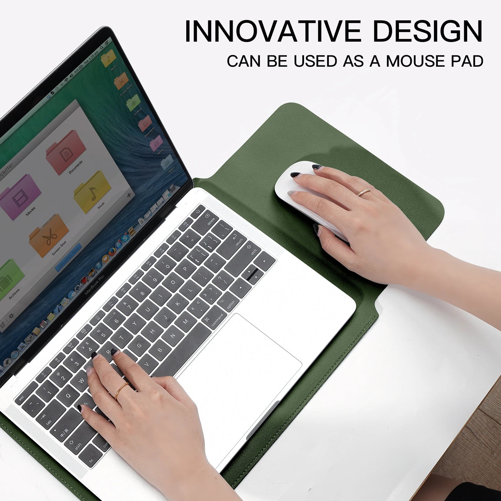 PU Laptop Sleeve Case — Protective Notebook & Tablet Cover for 13.3, 13.6, 14, 15, 15.6, 16-Inch Laptops