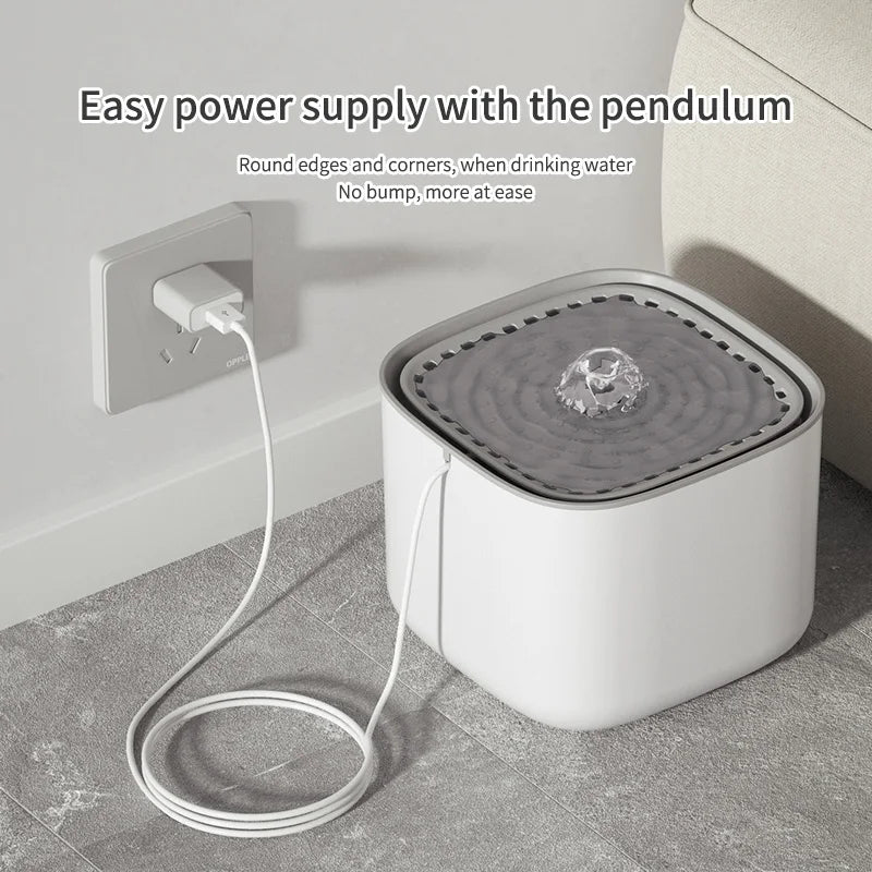 3L (0.79 gal) Cat Water Fountain — USB Electric Silent Auto-Recirculating Pet Water Dispenser with Filter