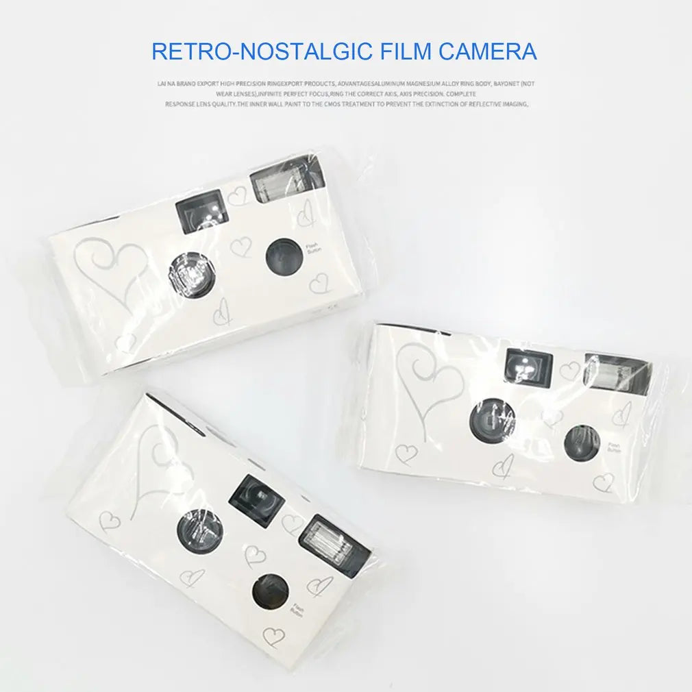 Retro 35mm Disposable Film Camera - 16 or 27 Exposures, Single-Use Party & Kids Gift (1-6 Pack)