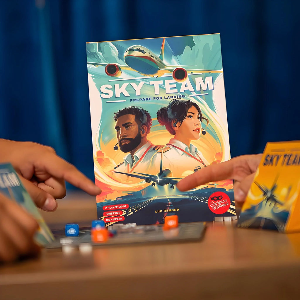 Sky Team Cooperative Board Game - 2-Player Strategy Game to Land the Plane, 20-Min Fast Play for Teens & Adults 14+