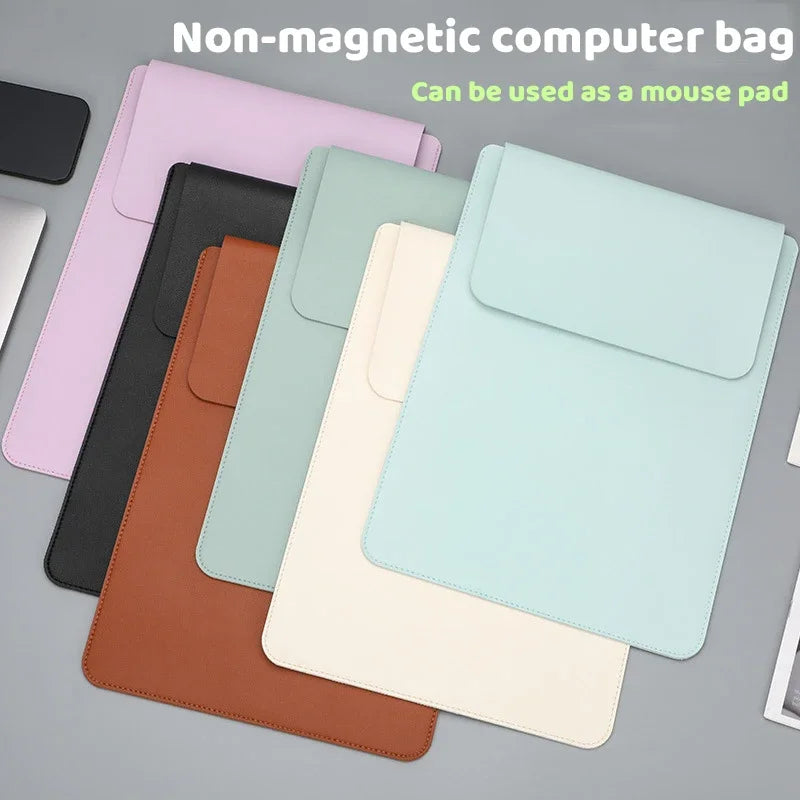 PU 13-Inch (33 cm) Waterproof Laptop Sleeve with Pen Case – Protective Sleeve for MacBook Air/Pro, Multiple Colors