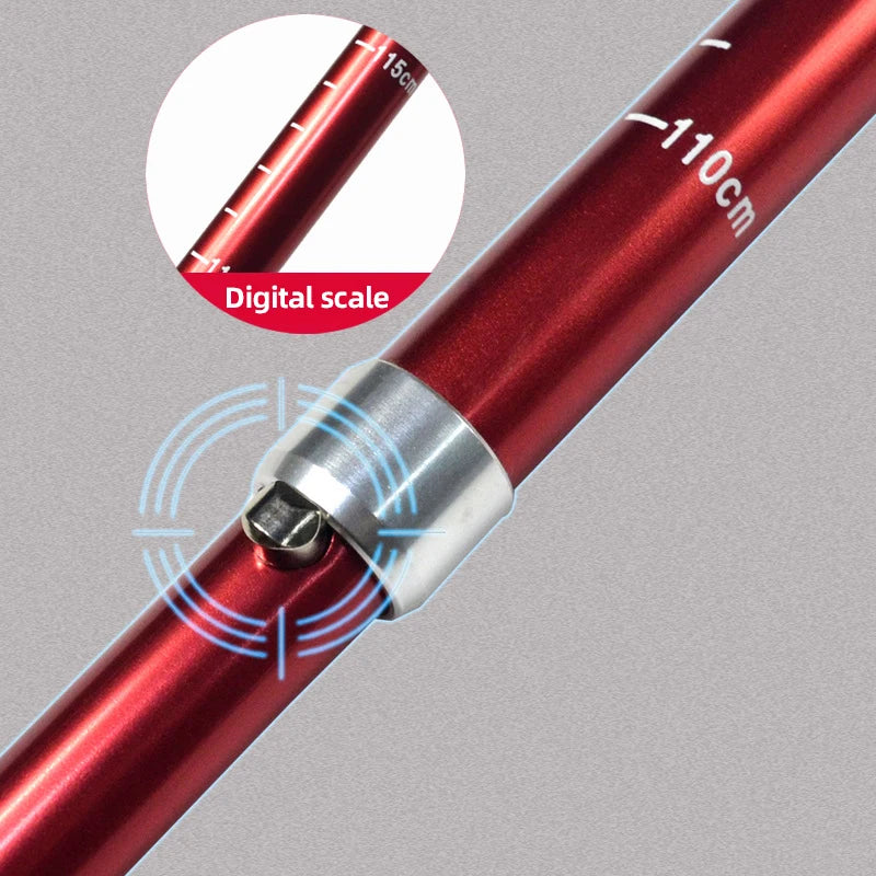 51 in (130 cm) 5-Section Foldable Telescopic Trekking Pole Carbon Steel Hiking Stick Portable Walking Cane for Camping Nordic Walking Seniors