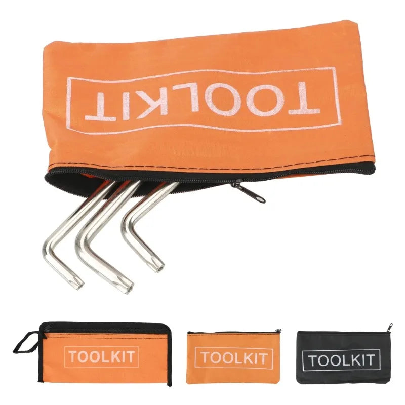 Waterproof Oxford Zipper Tool Bag - Portable Multi-Function Organizer (7.7 x 11 in / 19.5 x 28 cm)