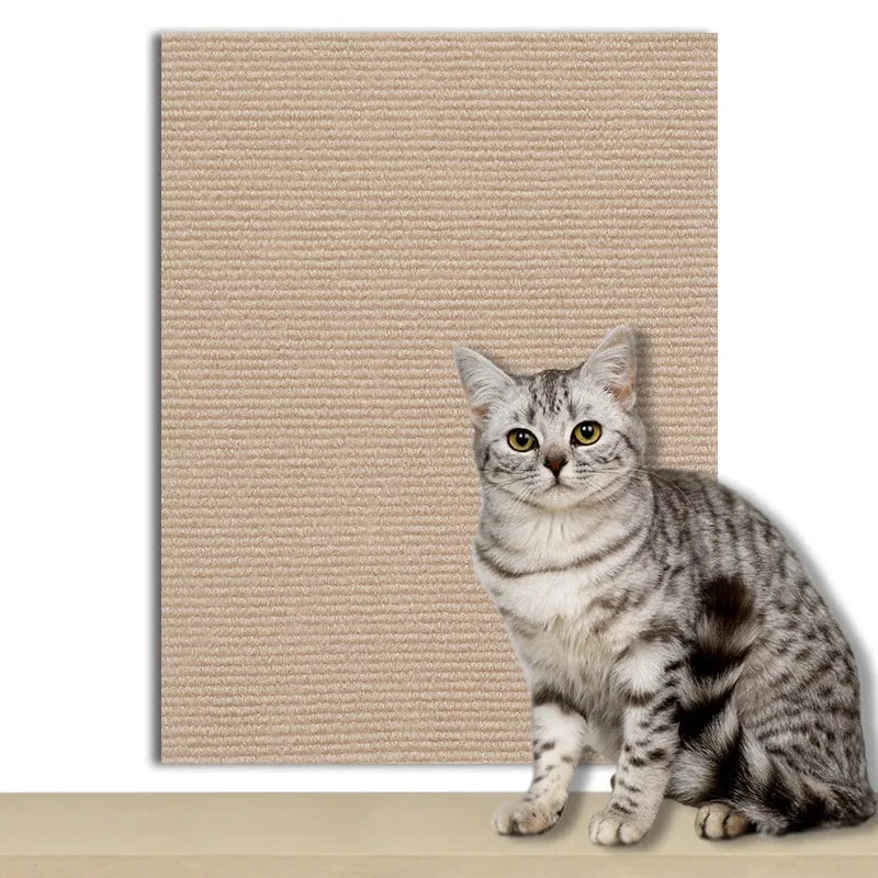 Self-Adhesive Cat Scratcher Mat 60 x 200 cm (23.6 x 78.7 in) – Trimmable Sofa Protector Carpet for Cats