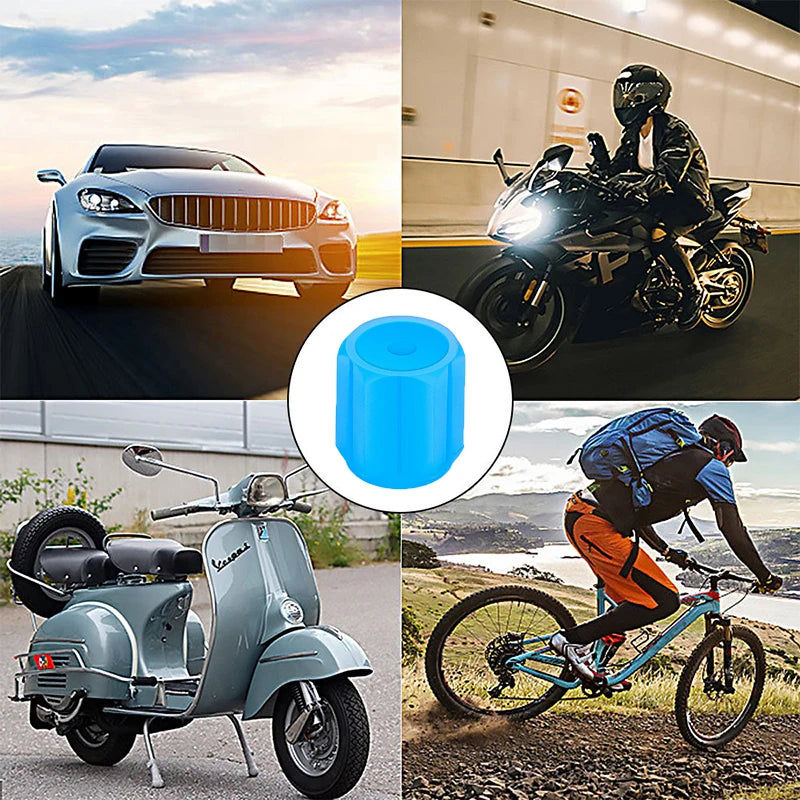 Luminous Tire Valve Caps - 6-Color LED Glowing Wheel Valve Caps for Car & Motorcycle (4/8/20-Pack)