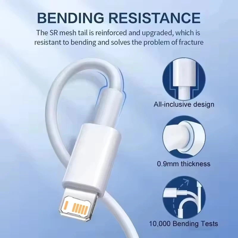 3-Pack 35W PD Fast Charging USB-C to Lightning Cables for Lightning Devices, 1m/1.5m/2m (3.3ft/4.9ft/6.6ft) - 3A Fast Charge & Data Sync