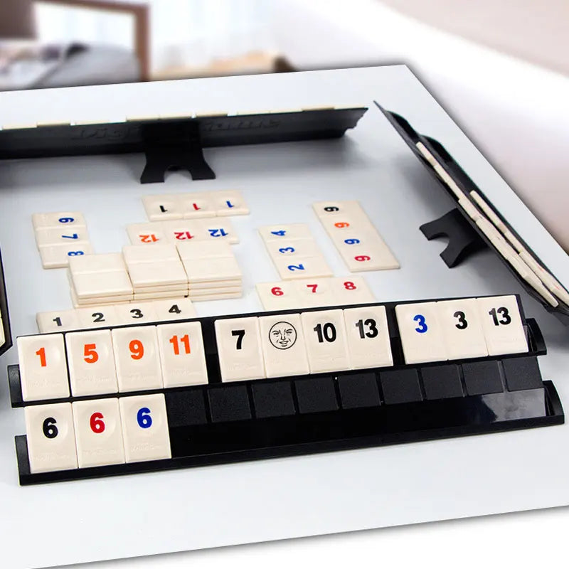 Travel Game Set: Portable Rummy, Mahjong & Number Card Games for Adults — Party & Leisure