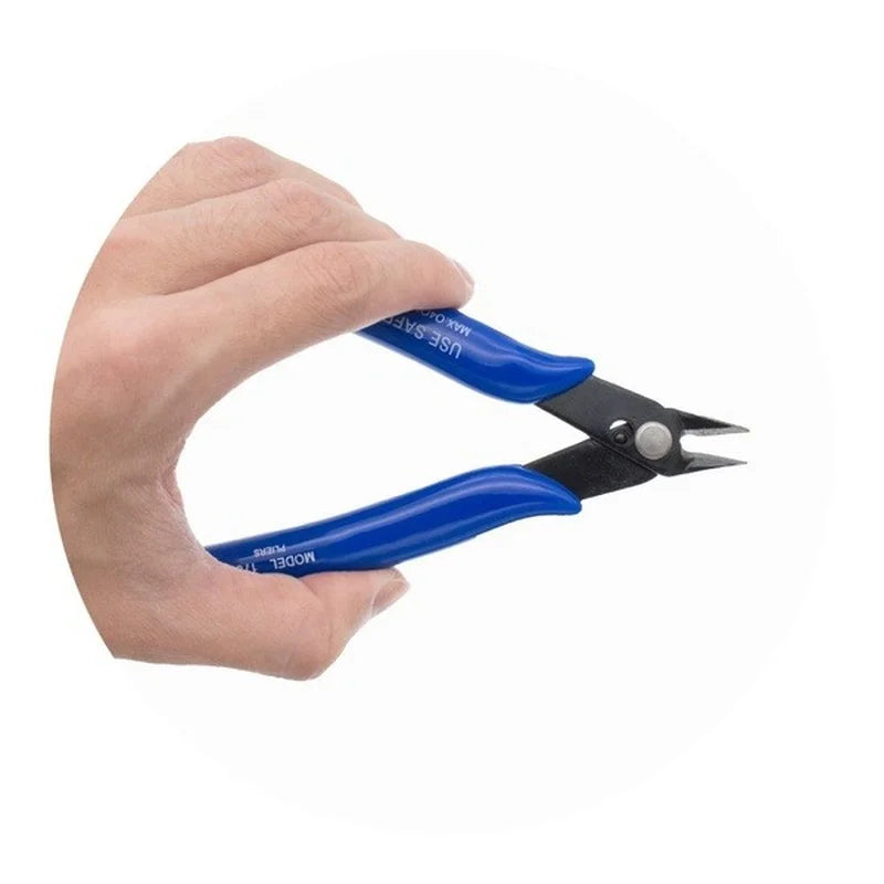 Diagonal Wire Cutters – Carbon Steel Flush Cutting Pliers, 45° Bent Spring-Loaded Nipper for Electronics & Jewelry