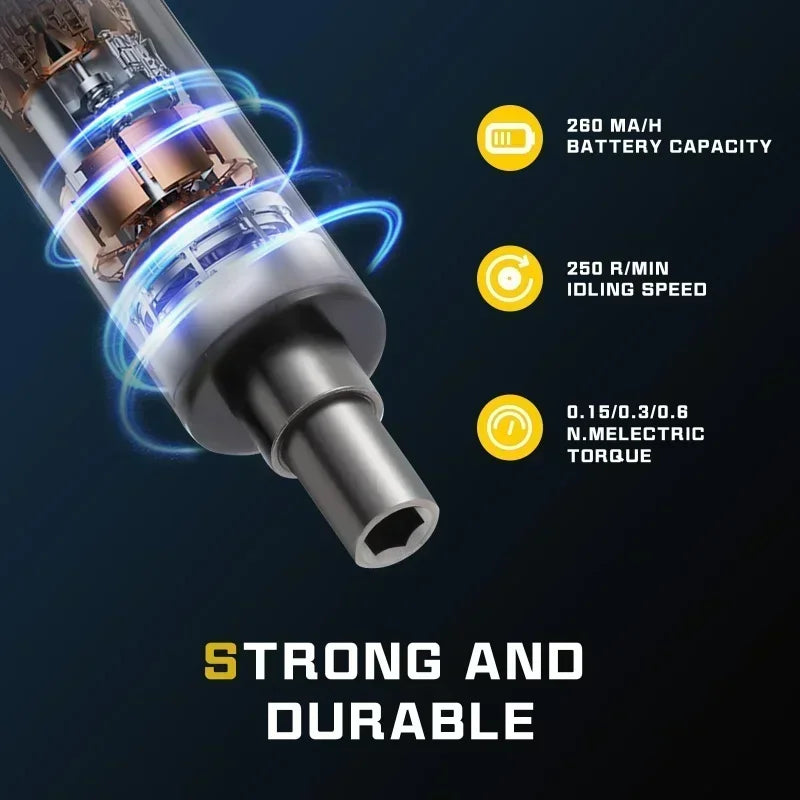 Cordless Electric Precision Screwdriver Set 29/42-in-1 3 Torque Settings for Phone and Watch Repair